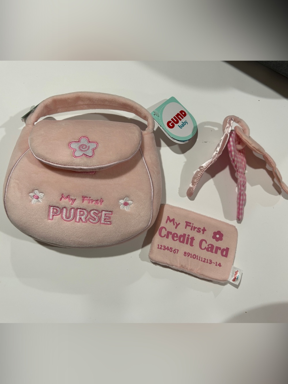 GUND Pink Plush "My First Purse" Play Set